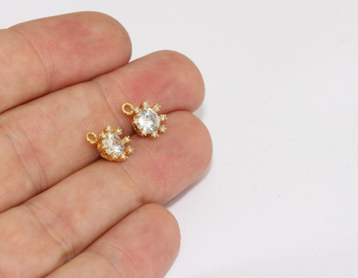Shiny Gold Drop Charms