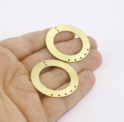Brass Circle Charms