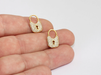Shiny Gold Lock Charms