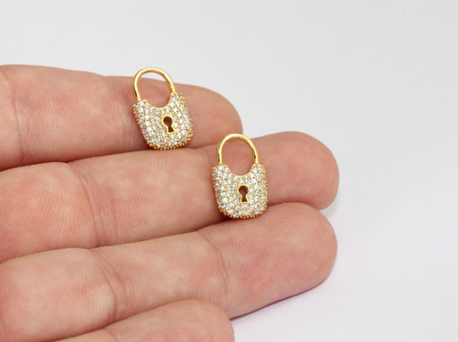 Shiny Gold Lock Charms