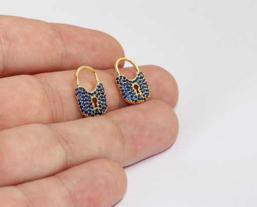 Shiny Gold Lock Charms