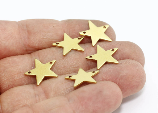 Brass Star Charms