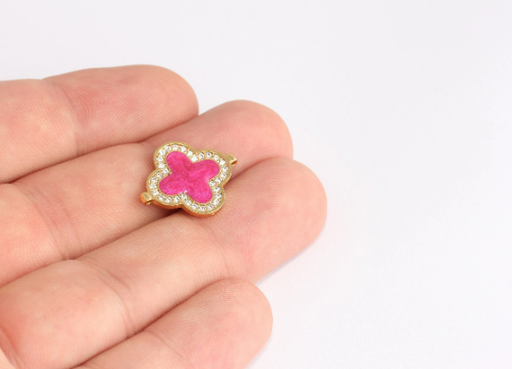 Shiny Gold Clover Charms
