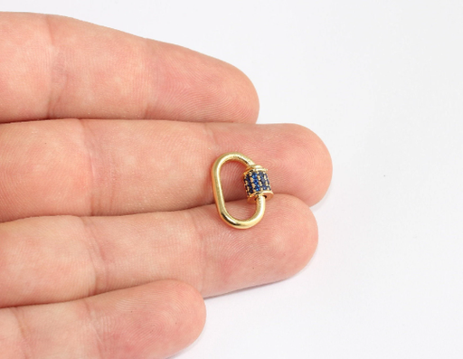Shiny Gold Oval Screw Clasp